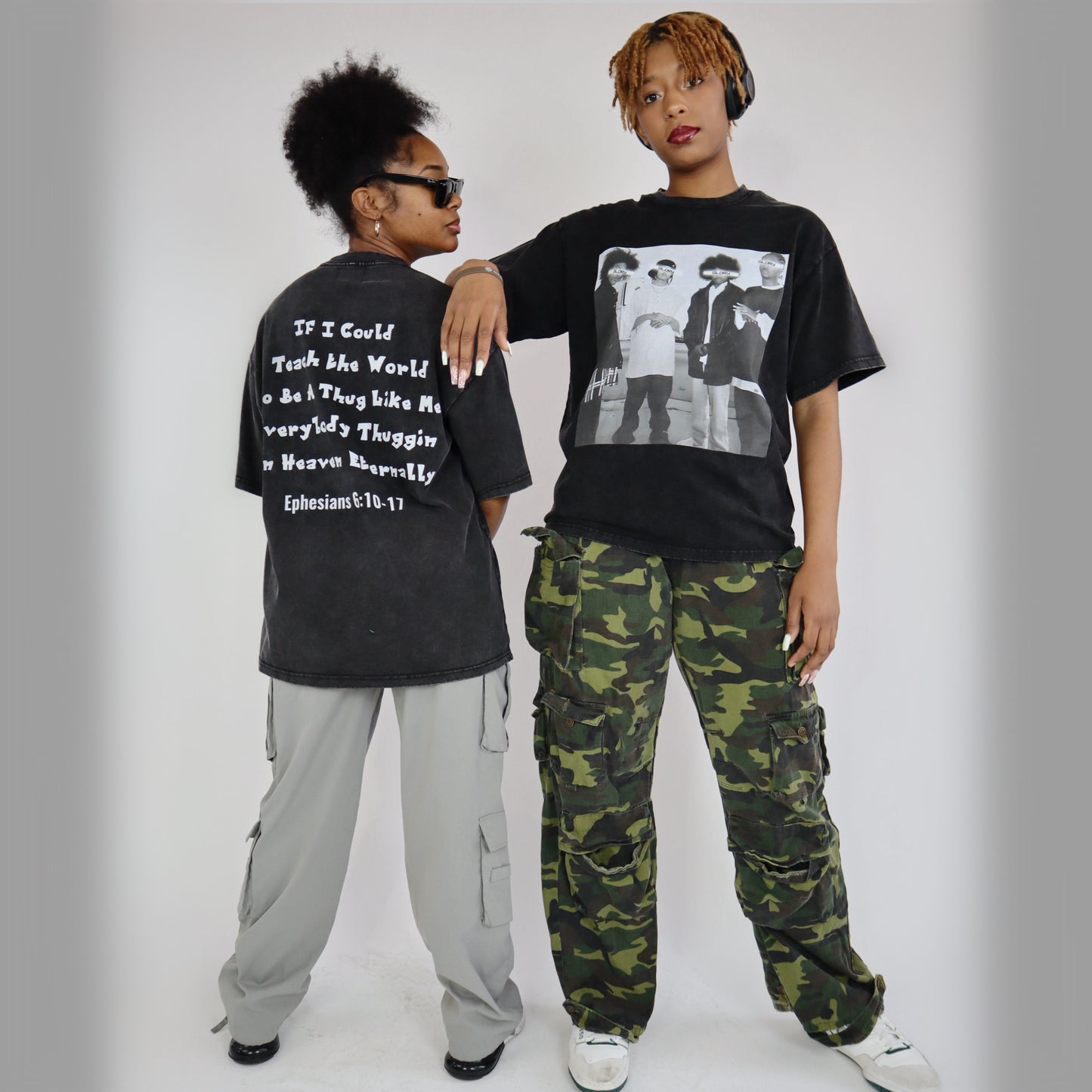 Thuggin in Spirit Oversized Acid Washed Bone Thugs Tee