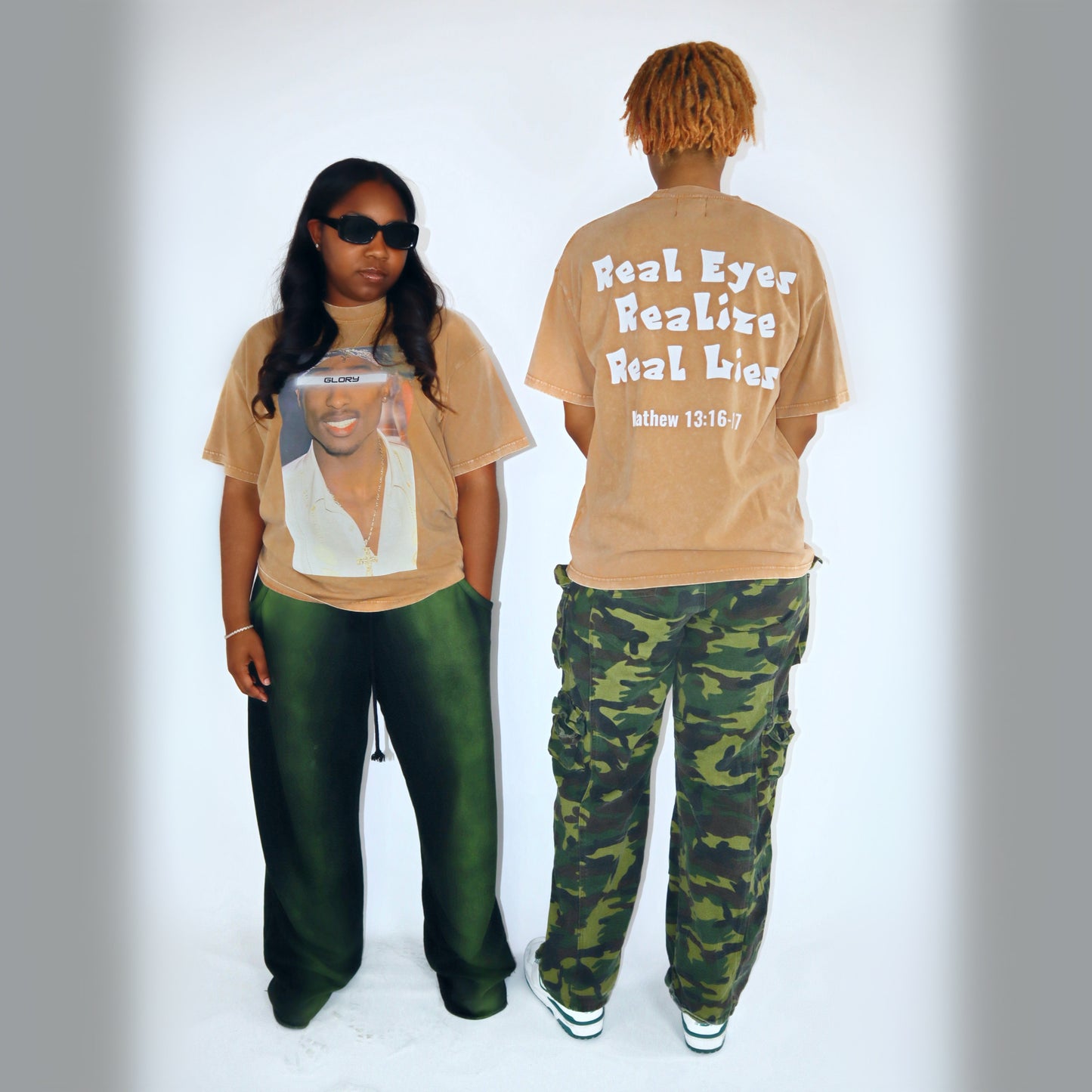 Real Eyes Oversized Acid Washed Tupac T-Shirt